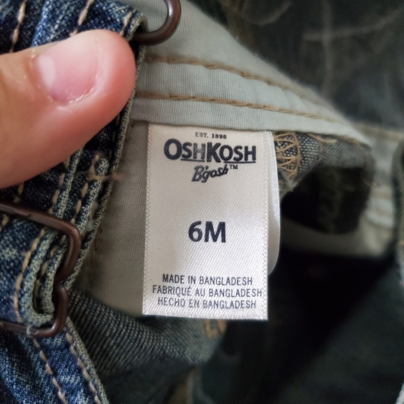 Oshkosh Denim Monkey Overalls Custom Applique 6 Months - Picture 4 of 9